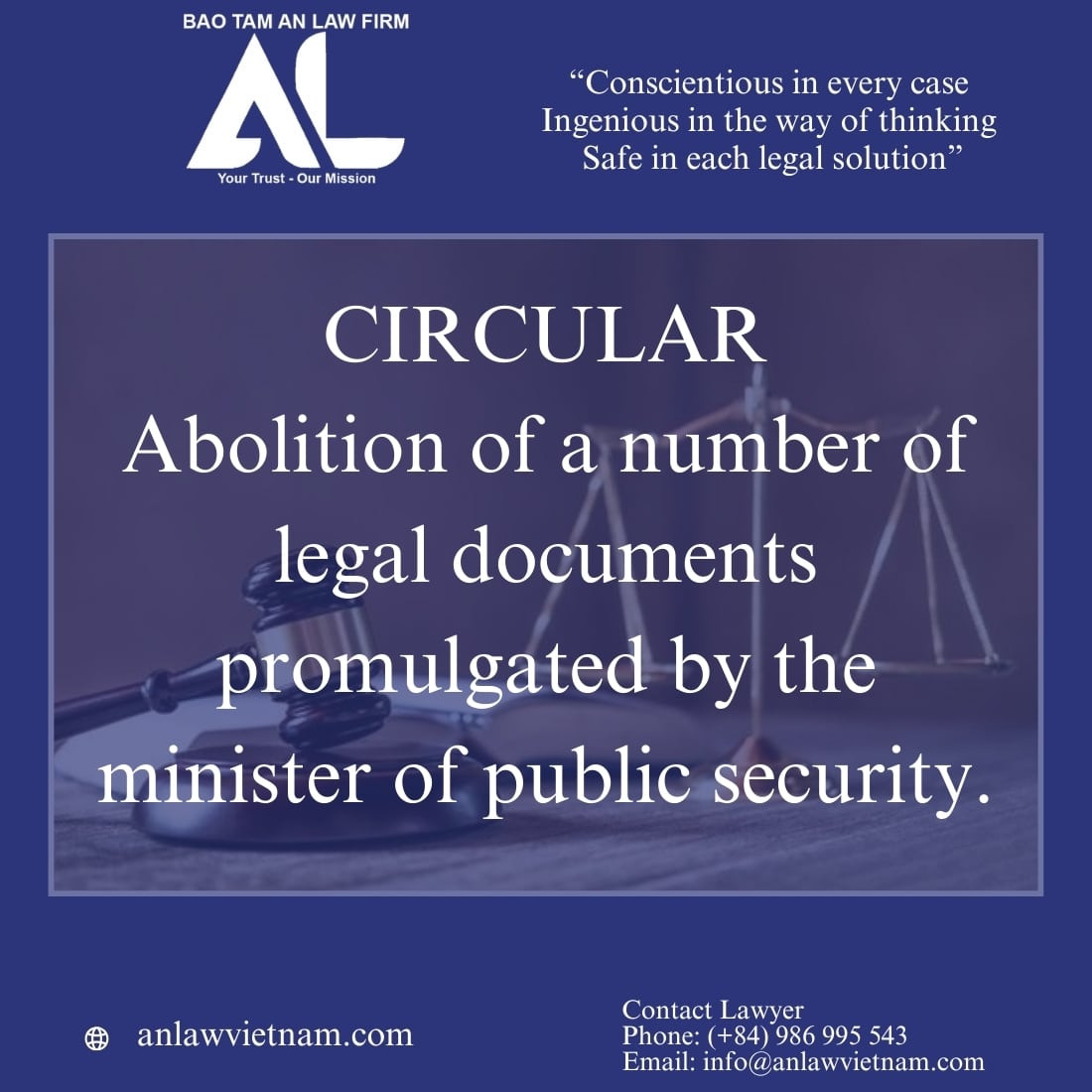 CIRCULAR  06/2025/TT-BCA. Abolition of a number of legal documents promulgated by the minister of public security.