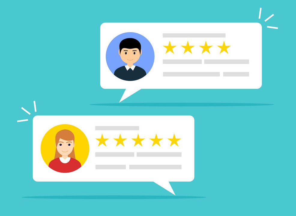 User Reviews Online. Customer Feedback Review Experience Rating Concept. User Client Service Message