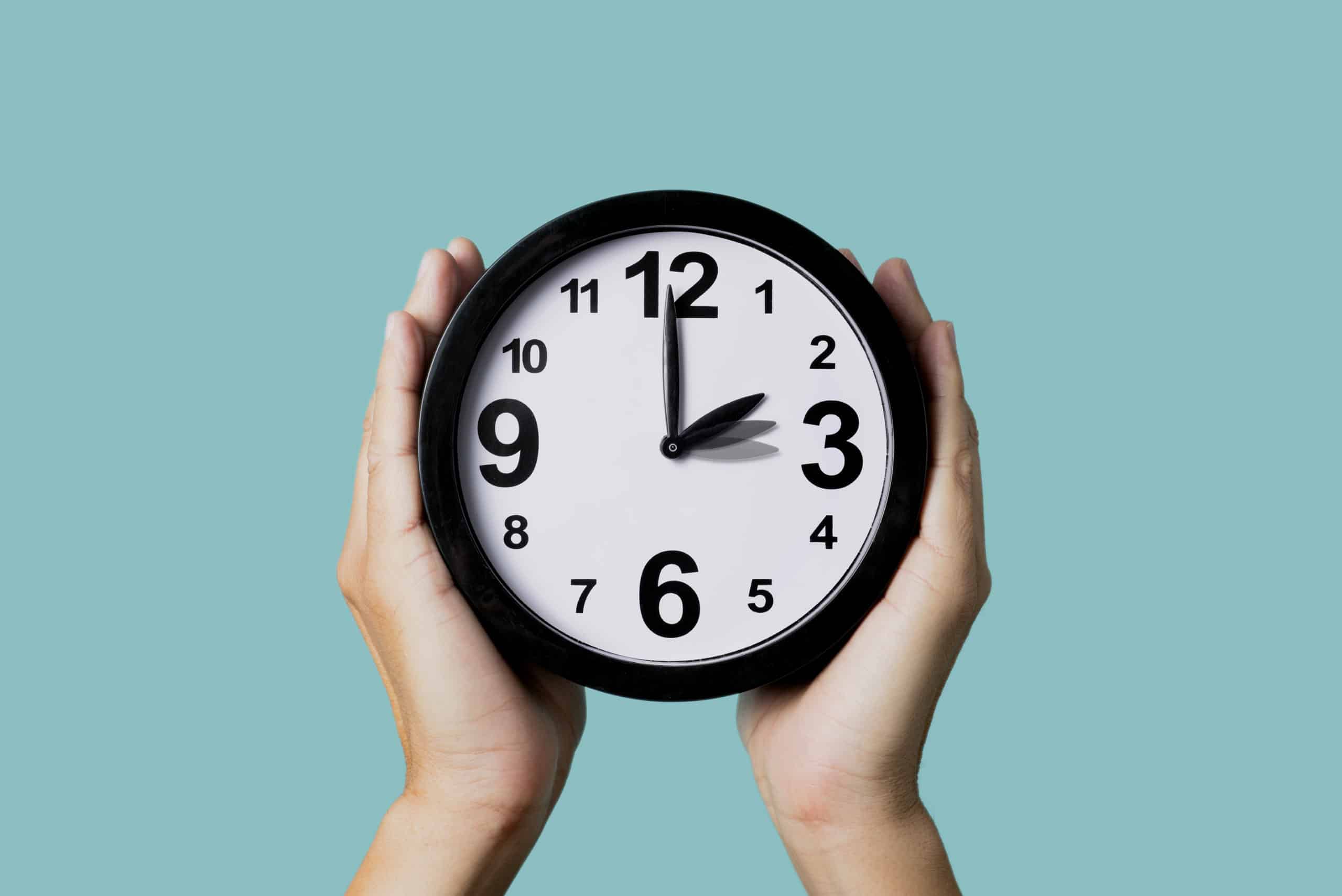 Clock Being Adjusted Backward Or Forward